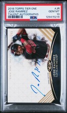 2018 Topps Tier One Talent Autographs Jose Ramirez #JR 086/245 PSA 10 /245 pop 1