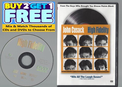 High Fidelity (DVD, 2000) John Cusack Jack Black Disc & Cover Art Only
