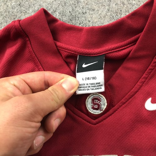 Stanford Cardinal Basketball Jersey Boys Large Red Nike Elite #45 YOUTH NCAA - Picture 10 of 15