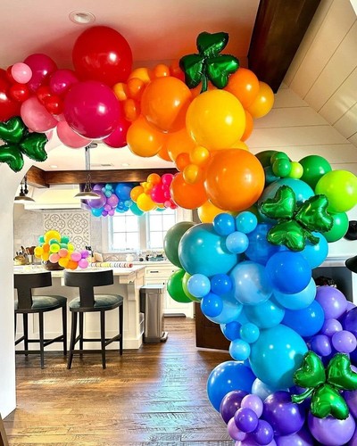 100 PCS 12-Inch Rainbow Latex Balloons Colorful Party Decor Birthday Wedding - Picture 7 of 24