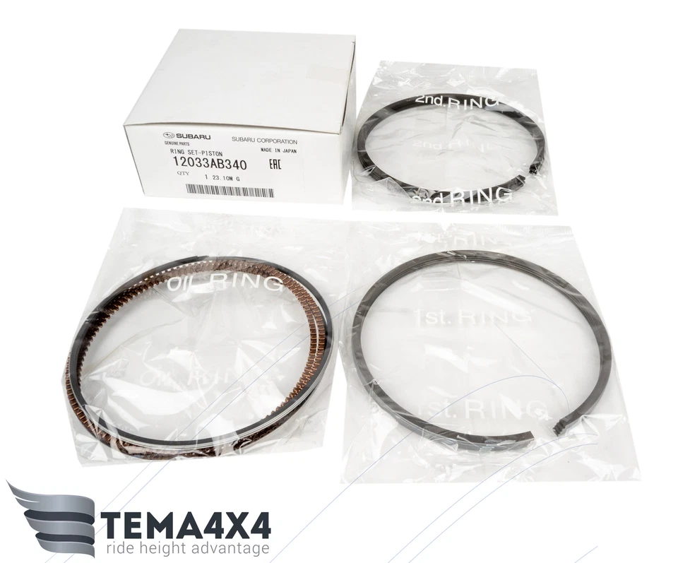 Anillos de pistón originales OEM para Subaru Forester Impreza Legacy Outback 12033AB340 Foto 2 de 4
