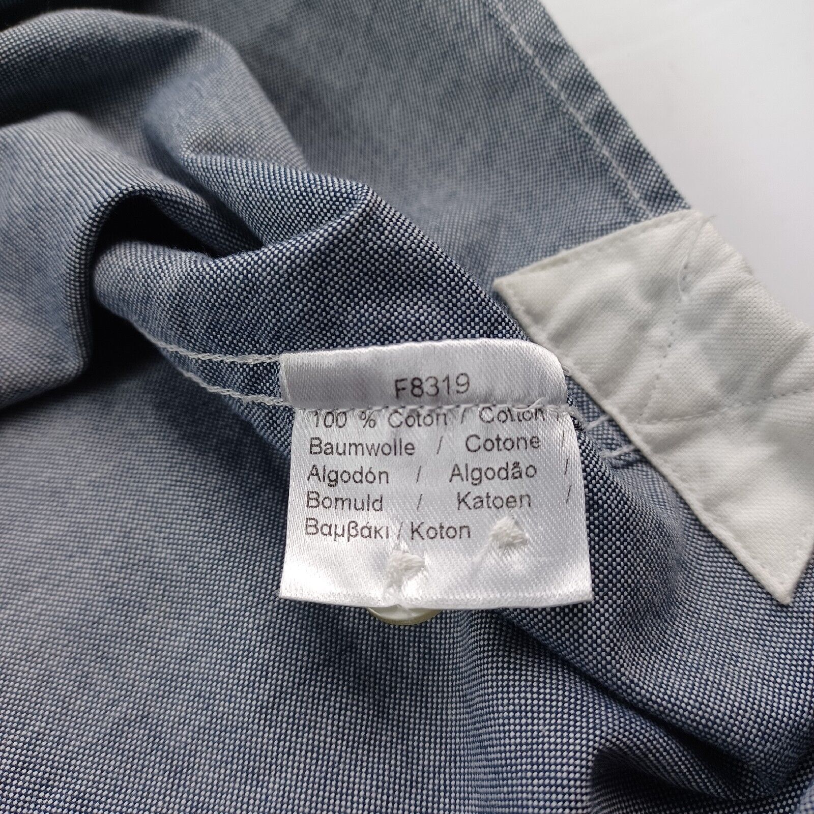 Lacoste Men Button Down Shirt XL Gray Pocket Shor… - image 4