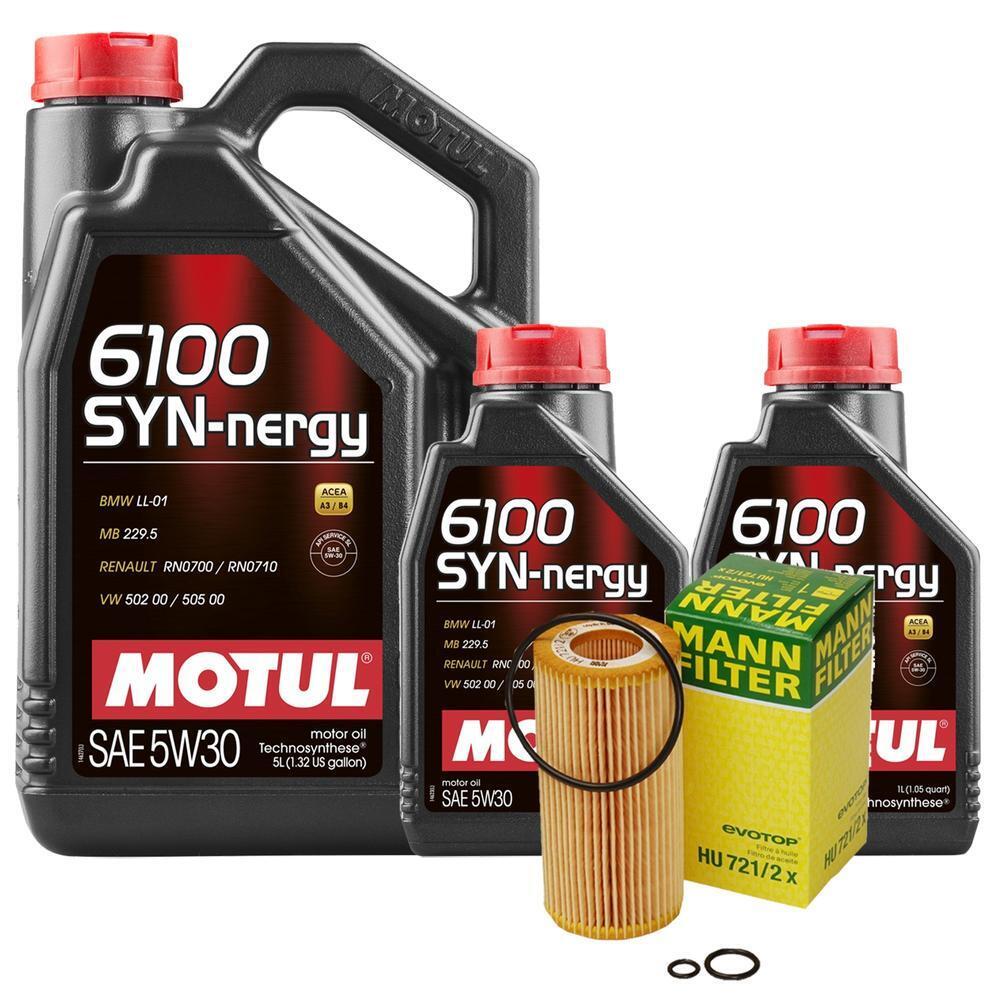 7L Motul 6100 SYN-NERGY 5W30 Mann Filter Motor Oil Change Kit For W211 3.2 Turbo