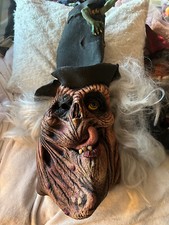 MARIO CHIODO 32" Halloween Mask Prop Vintage Huge Latex Witch Hat creature