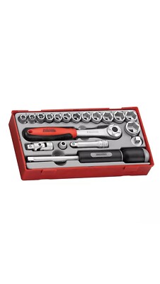 Teng Tools 3/8 Zoll Antrieb 19 Stück metrisch 6 Punkt Steckschlüssel & Zubehör-Set TT3819