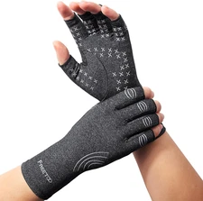 Arthritis Gloves for Women for Pain, Strengthen Compression Gloves Grey-Black