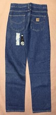 Vintage 1990  s Carhartt Blue Jeans, Relaxed Fit, Deadstock NWT, Size 30x32