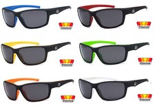 Polarized Nitrogen Sunglasses Sport Running Fishing Matte Black Colorful Inside