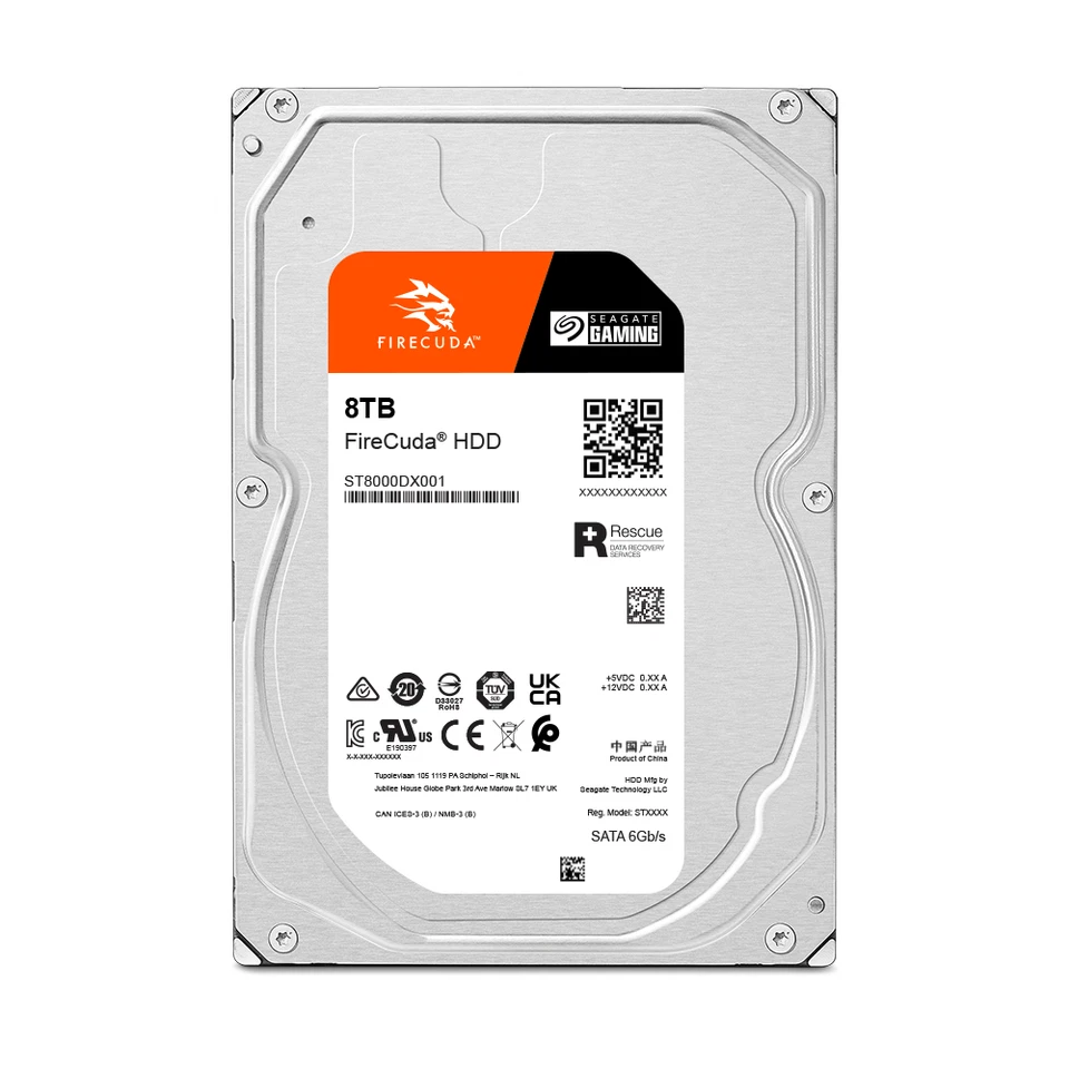 Seagate FireCuda 8TB SSHD 3.5" SATA Hybrid Gaming Hard Drive Fast 3.5" SATA HDD - Image 4 of 4