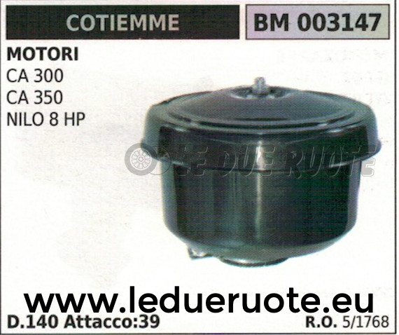 51768 Filtro de Aire Completo Motor Cotiemme Aprox 300 350 Nilo 8 HP Ø Est 140