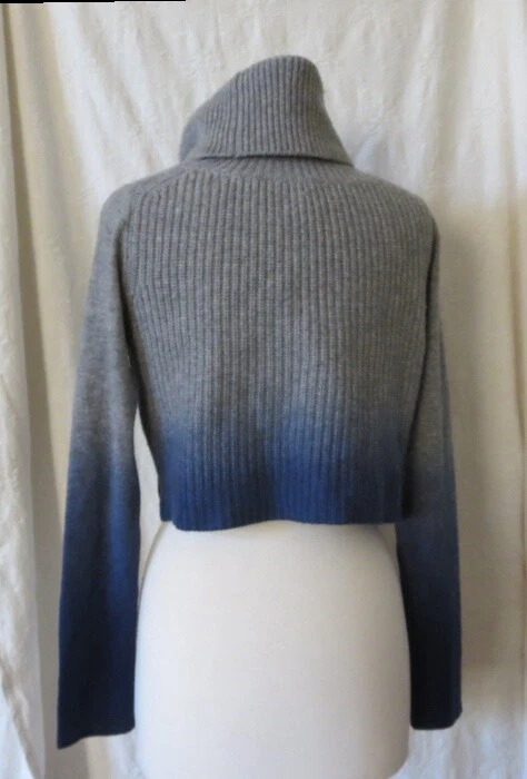 ELIE TAHARI CASHMERE WOOL OMBRE 双层针织衫 M — 第 3/4 张图片