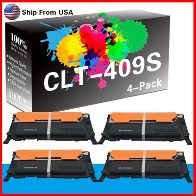 (4-Pack,Black)CLTK409S 409S Toner Cartridge K409S for CLP-320 Printer