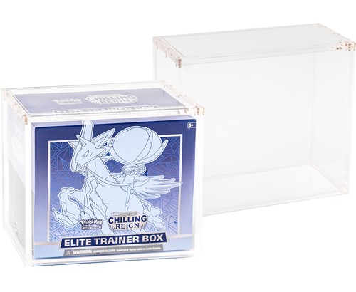 Pokemon ETB Acrylic Case Display Elite Trainer Box With Magnetic Top Stackable - Afbeelding 1 van 5