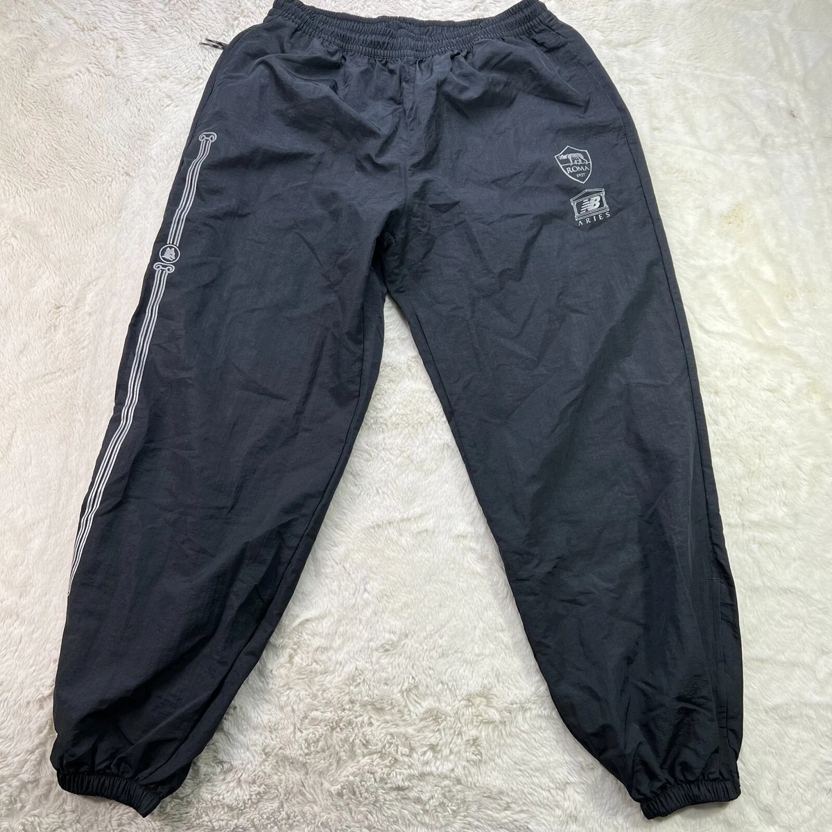 New Balance AS Roma X Aries Pre-Game Pants Size XL Black