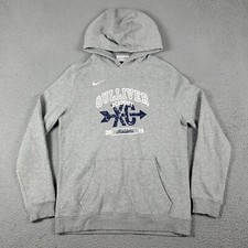 Nike Sweater Boys XL Gray Swoosh Pullover Hoodie Sweatshirt Kids 