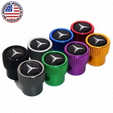 Mercedes-Benz Roundel Car Wheels Tire Air Valve Caps Stem Dust Cover AMG Sport