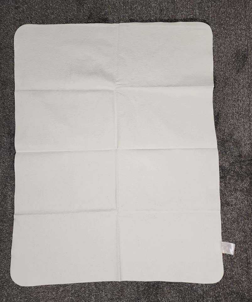 Manta infantil BABIES R US Vintage 2010 blanca 100 % algodón grueso polar 33"x26" Foto 2 de 4