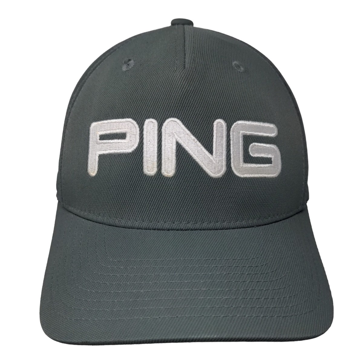 PING Fitted Hat Gray L-XL Embroidered Sensorcool Vented Holes 5