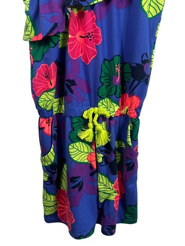 Falls Creek Shorts Girls Romper Floral Print Ruffles Size Large 10 12 Kids Boho - Picture 3 of 18