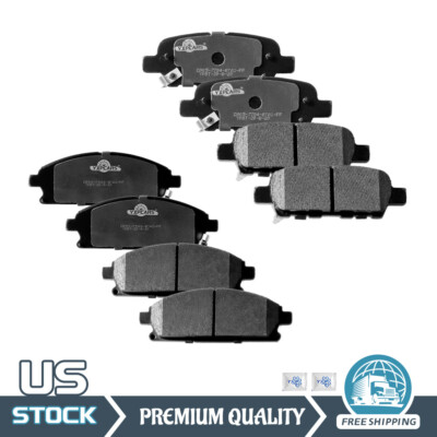 Front & Rear Ceramic Brake Pads for 2004 - 2009 2011 - 2017 Nissan Quest X-Trail