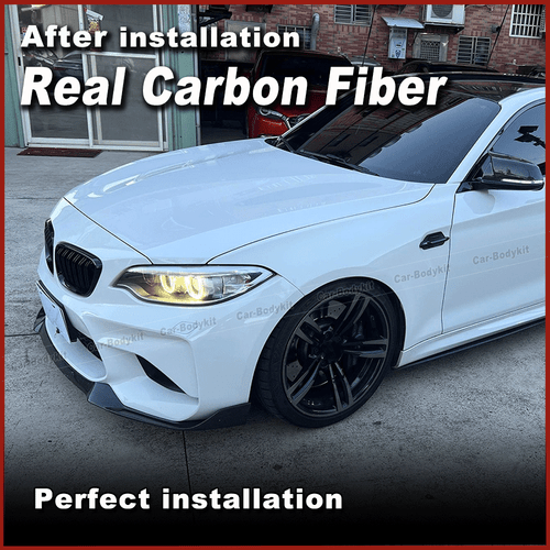 For BMW 2 Series F87 M2 Coupe 2016-20 REAL CARBON Front Bumper Lip Chin Spoiler - Picture 4 of 12