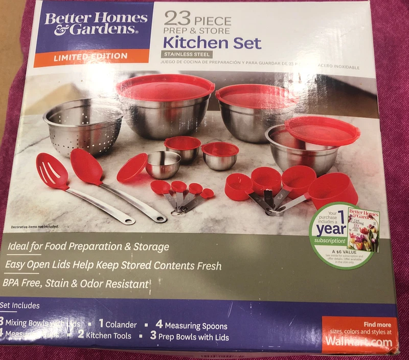 Stainless Steel Mixing Bowls Set 23-Piece Prep Storage