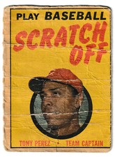 1970 TOPPS MLB PLAY BASEBALL SCRATCH OFF TONY PEREZ CINCINNATI REDS
