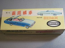 VINTAGE TOY CAR SEDAN CONVERTIBLE MF 748 RED CHINA ORIG. BOX