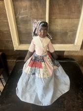 Vintage Handmade Folk Art Cloth Doll Patchwork Dress 16  