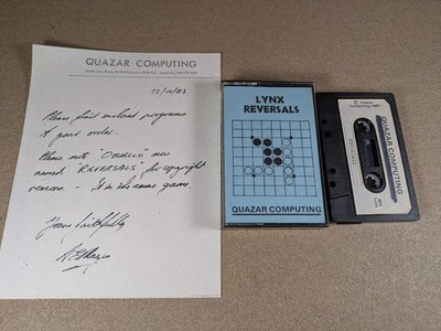 Lynx Reversals - Quazar Computing - Camputers Lynx Kassettenspiel getestet funktioniert
