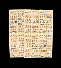 CHOOSE QUANTITY Vintage Mrs. Grossman Rainbow Alphabet Stickers