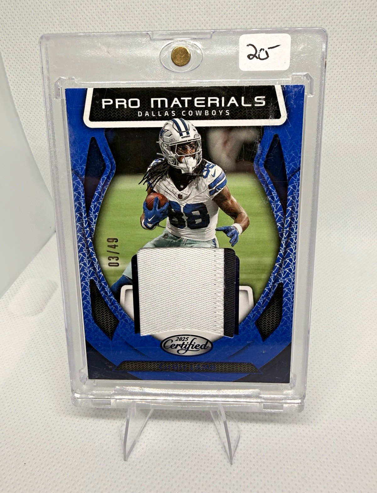 Panini 2025 Certified CeeDee Lamb Cowboys Pro Materials Blue /49 #PM-CLB MEM