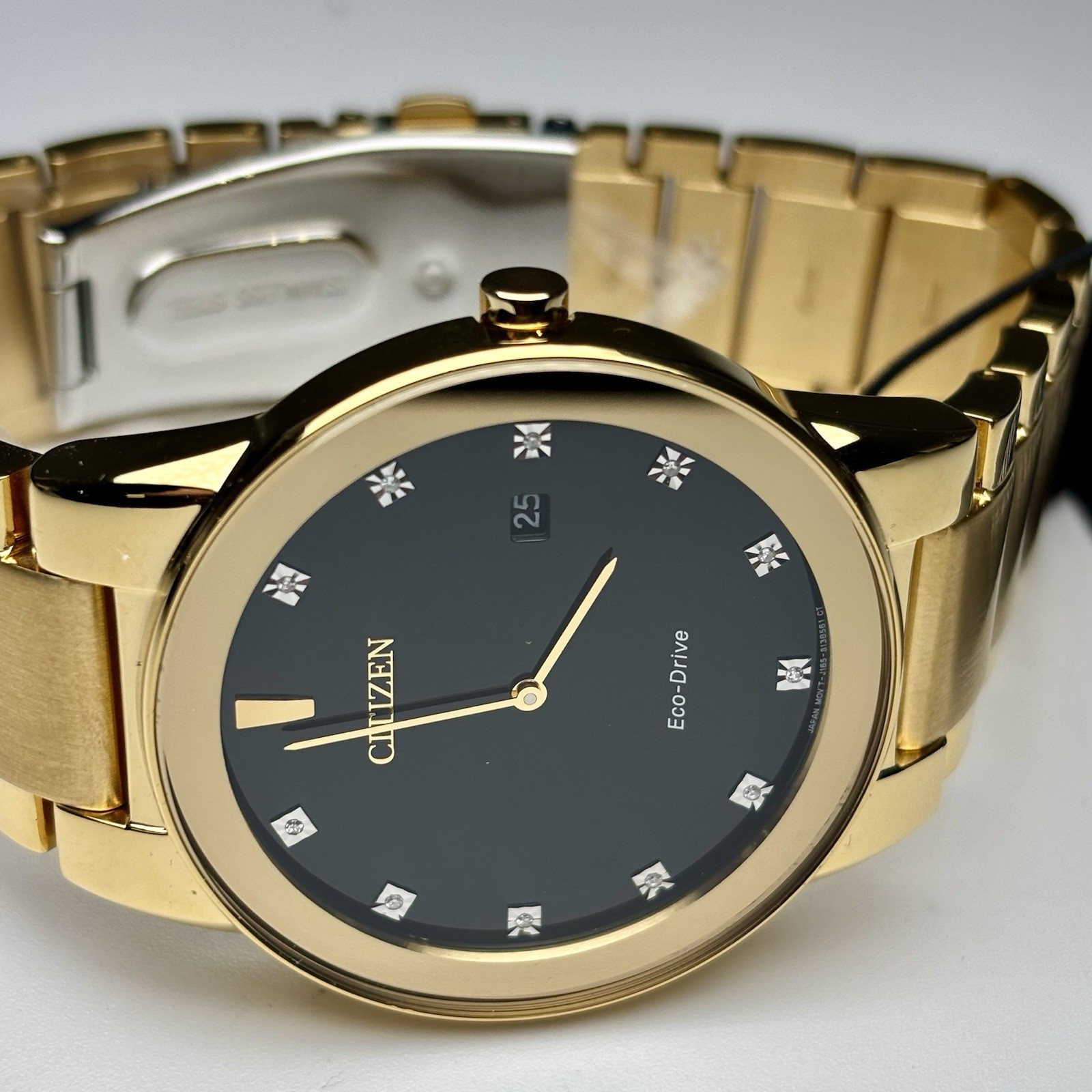 Citizen Eco-Drive Axiom Diamond Accents Gold Stainless 40mm Watch AU1062-56G