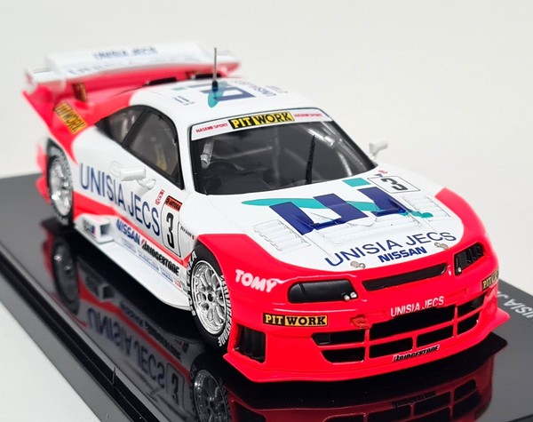 Ebbro 1/43 Nissan Skyline GT-R R33 Jgtc 1998 Unisia Jecs Hdf Diecast Model Car-image