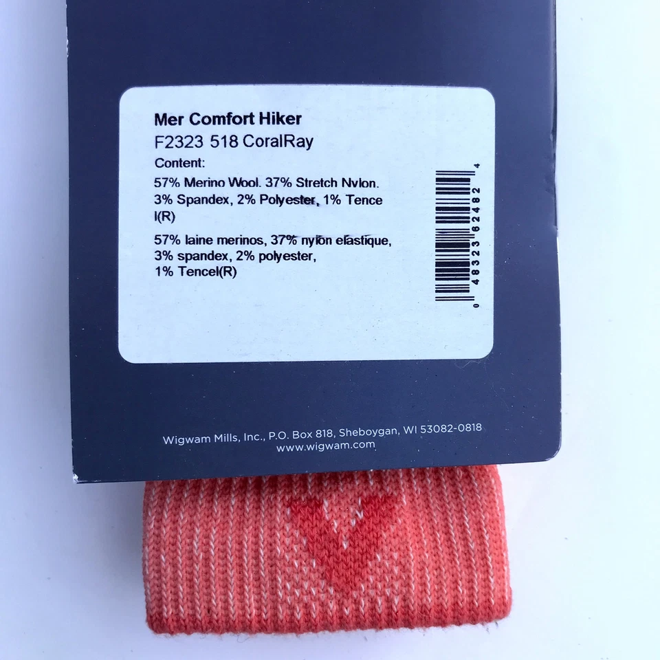Calcetines Wigwam Coral-Ray, Lana Merino, Calcetín Informal y Senderismo - Talla Juvenil Grande Foto 4 de 4