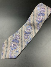 Silk Hanover Pink Grey Paisley Necktie