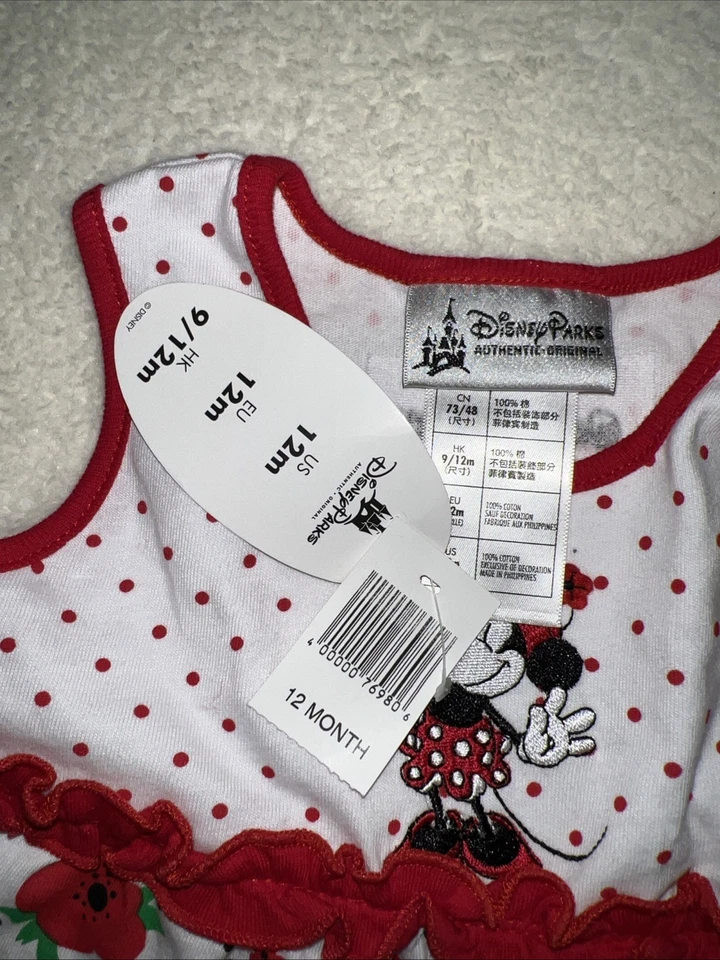 Vestido Minnie Vintage Parques Disney 12m Foto 3 de 3