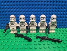 LEGO Phase 2 Clone Trooper Minifigure Lot of 5 75372 Star Wars sw1319 Army Build