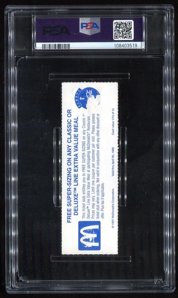 Shane Battier & Elton Brand 1-й сине-белый дебют GM @ Duke - билет PSA 1997 - Изображение 2 из 2