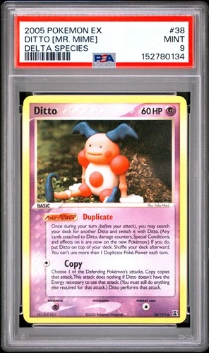 2005 POKEMON EX DELTA SPECIES #38 DITTO [MR. MIME] PSA 9