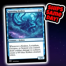 Spawning Kraken - Custom Art Magic: The Gathering Playtest Card - Commander EDH