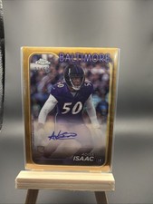 2024 Topps Chrome #RA-AIS Adisa Isaac Rookie Autographs Gold Wave