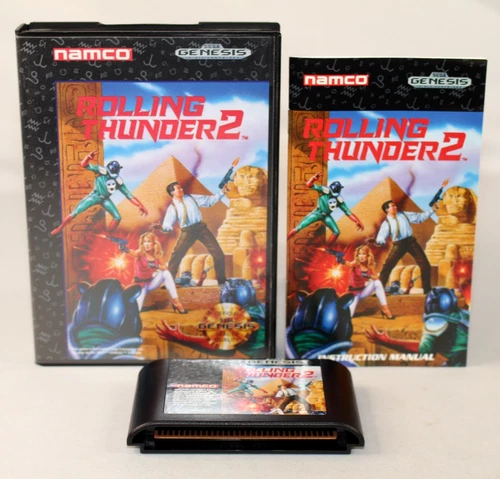 Rolling Thunder 2 Sega Genesis Complete CIB! Very Good Condition! RARE!