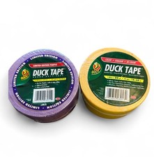 Duck Tape 1.88"X20yd-Duches Limited Edition Purple And Yellow Lot Of 2 Duct Tape