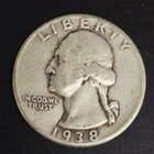 90% Silver Quarter - Washington - 1938