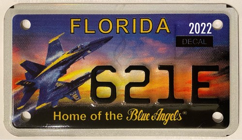 2022 FLORIDA Blue Angels Motorcycle Specialty License Plate EXPRED