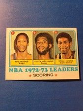 Kareem Abdul-Jabbar/Nate Archibald/Spencer Haywood Topps 1972-73 Scoring Leaders