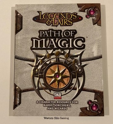 Legends & Lairs Path Of Magic Book NEW d20 Bards Sorcerers Wizards
