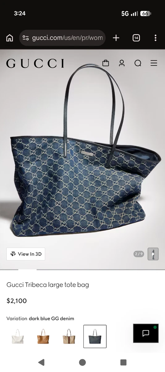 Gucci Denim Exterior Tote Bags & Handbags for Women for sale | eBay