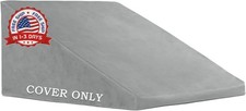 Wedge Pillow Cover - Ultra Soft Velvet Fleece Wedge Pillow Covers with Zipper,